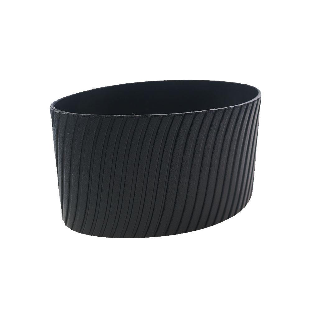 

1PC Silicone 8CM Heat Insulated Cup Sleeve Stripes Non Slip Wraps For Mugs Ceramic Glass Water Bottle Thermostability Odorless