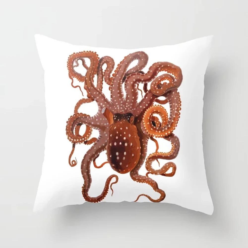 Octopus Pattern Pillowcase Car Ornaments Office Living Room Home Pillowcase