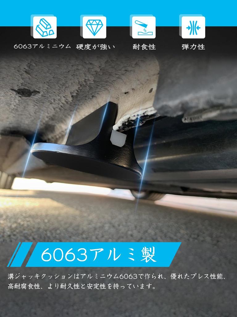 Largoods Magnetischer Wagenheber-Aufsatz Aluminiummaterial Punktschweißen Wagenheber-Adapter Hebeadapter Universeller Wagenheber-Aufsatz 1 Stück Schwarz