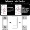 Deadbolt Strike Plate, Round Corner Door Lock Strike Plate Replacement, Metal Strikes Plates Repair Kit for Home, Office (4cm/1.6inch)