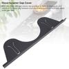 2 Pair Stainless Steel Stove Gap Covers Stove Gap Filler Range Trim Kit Stove Gap Guards Heat Resistant Adjustable Length 35-70cm Black