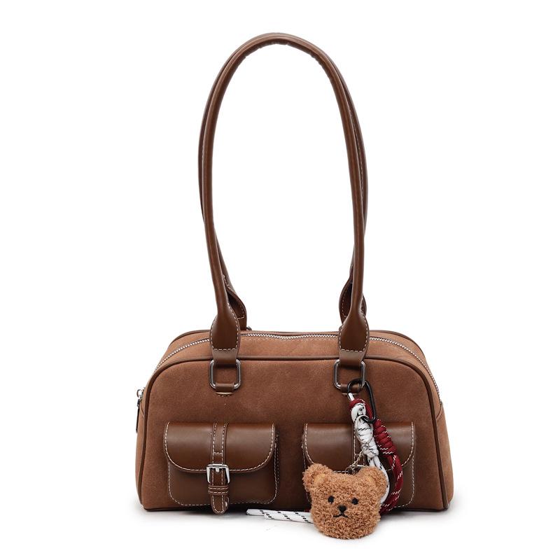 Wiosna 2025 Retro Koreański Modny Damski Dużej Pojemności Torba Tote Pod Pachę Torba Bowlingowa