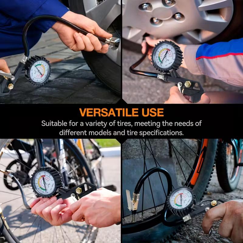 1Pc Air Tyre Inflator Pressure Car Auto Tire Hose Pump Gauge Hose Connector Flexible For Automobile Tires Fast Inflatable Rods