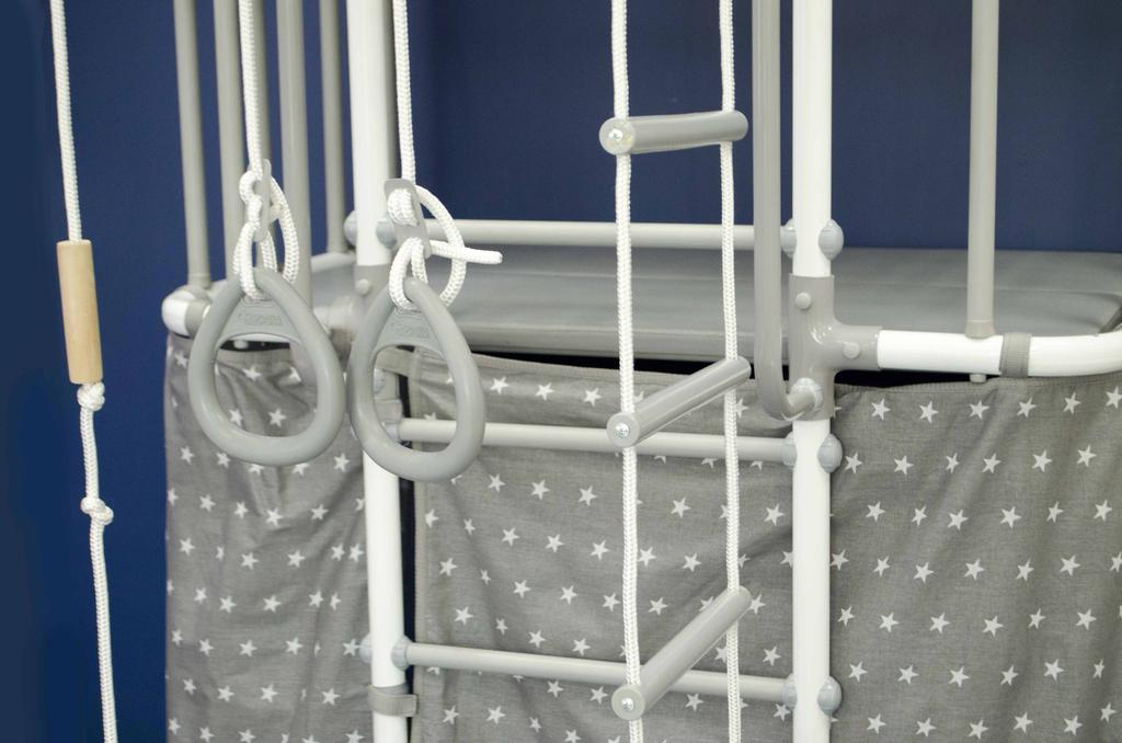 Gymnastic Ladder With House Indigo Pastel - White