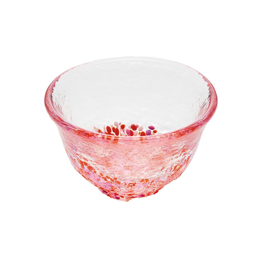 Hirota Glass Small Dish and Plate Set (Peach)
