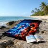 Ultra-Soft Beach Towel with Sonic Theme,Ideal for Pool - Camping, Diving - Perfect Travel Essential, Vibrant Beach Towel.