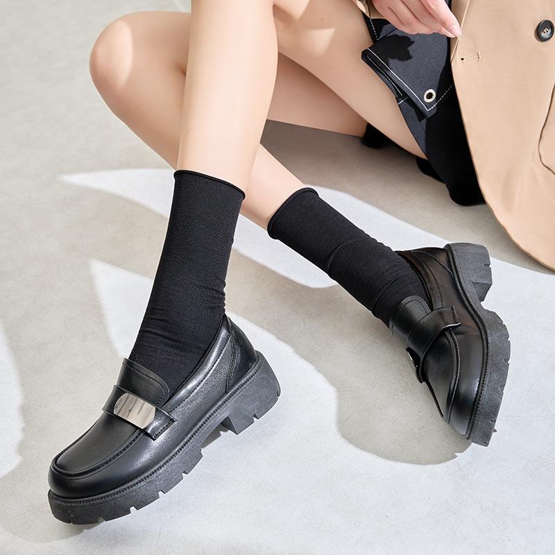British style spring new lazy mid-heel casual shoes