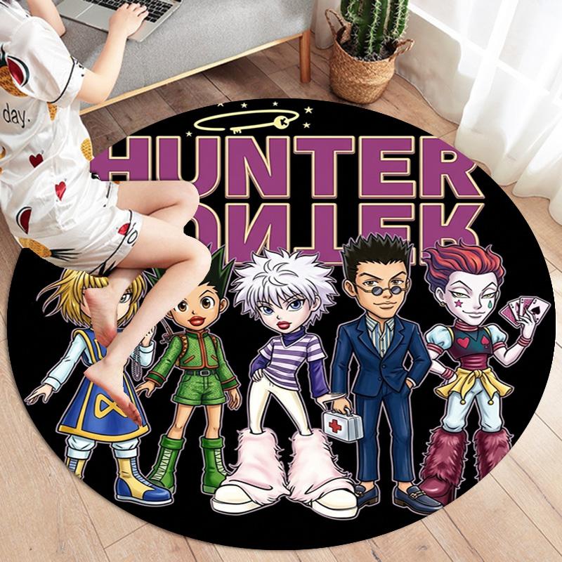 Hunter X Hunter Round Area Rug Carpet Rug For Living Room Bedroom Sofa Playroom Decor Nonslip Floor Mat