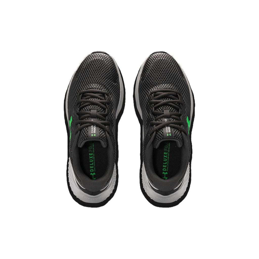 Under Armour Charged Rogue 3 Comfortable Sports Shock Absorbing Durable Low Top Casual Running Shoes Men Sneakers Coal Jade-Grey 3024877-105