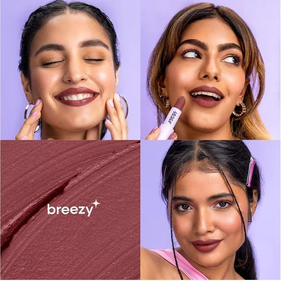 Nykaa Cosmetics Superlight Feathertouch Lipstick - Breezy (4.2g)