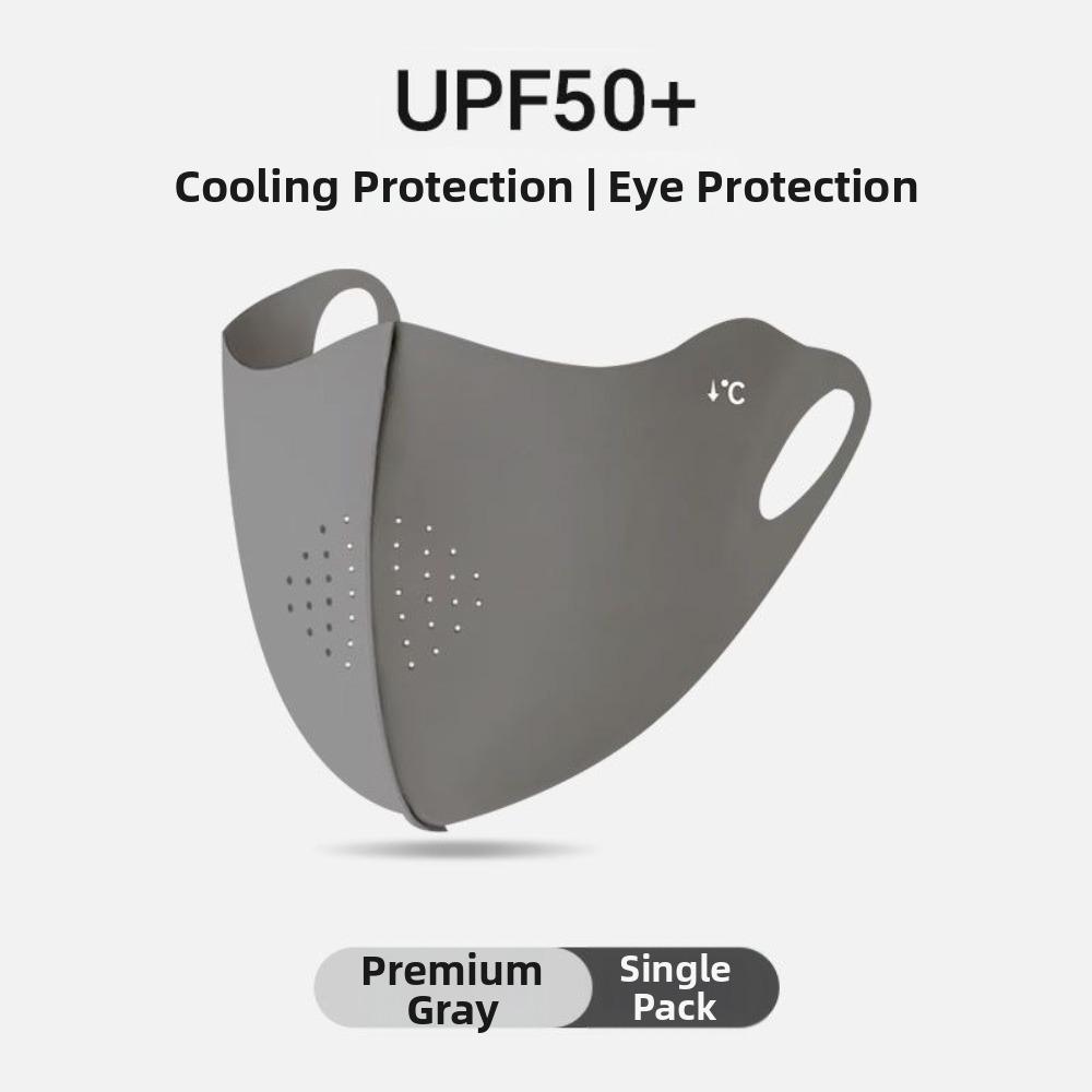 

Anti-UV Sun Protection Mask Breathable Outdoor Masks Fashion Ice Silk Mask Outdoor Sports темно-сірий колір
