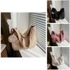 Fashionable Korean Style Corduroy Large Capacity Tote Bag With Adjustable Shoulder Strap