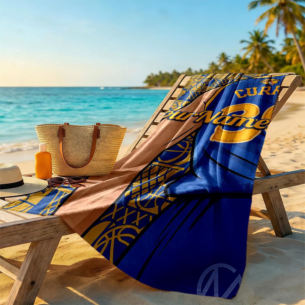 Curry Personalized Name Beach Towel Quickdry Soft Microfiber Perfect For Traveling Yoga Camping And Swimming