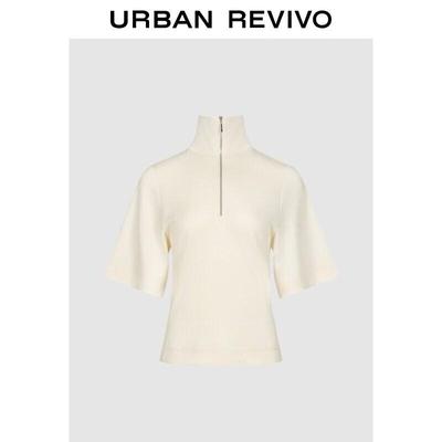 UR Women's Urban Casual Half-Zip High-Neck T-shirt