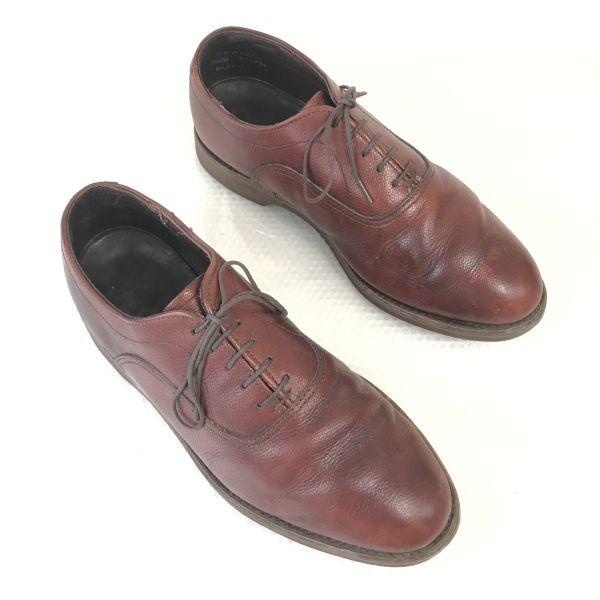 80s-90s Dexter Saddle Balmoral Plain Toe Shoes 7.5WW 25.5cm Brown(USED)
