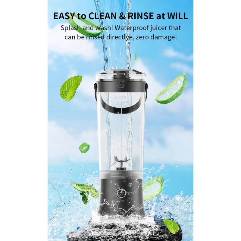 Practical Plastic Juicer Machine with Detachable Parts Easy Cleaning Juicing Tool Travel Juices Maker Plastic Texture