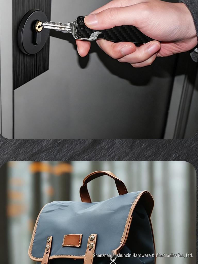 Organizator Breloc din Aliaj de Aluminiu cu Cap Dublu pentru 2-6 Chei