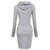 Women Casual Dress Long Sleeve Hooded Jumper Pockets Sweater Tops