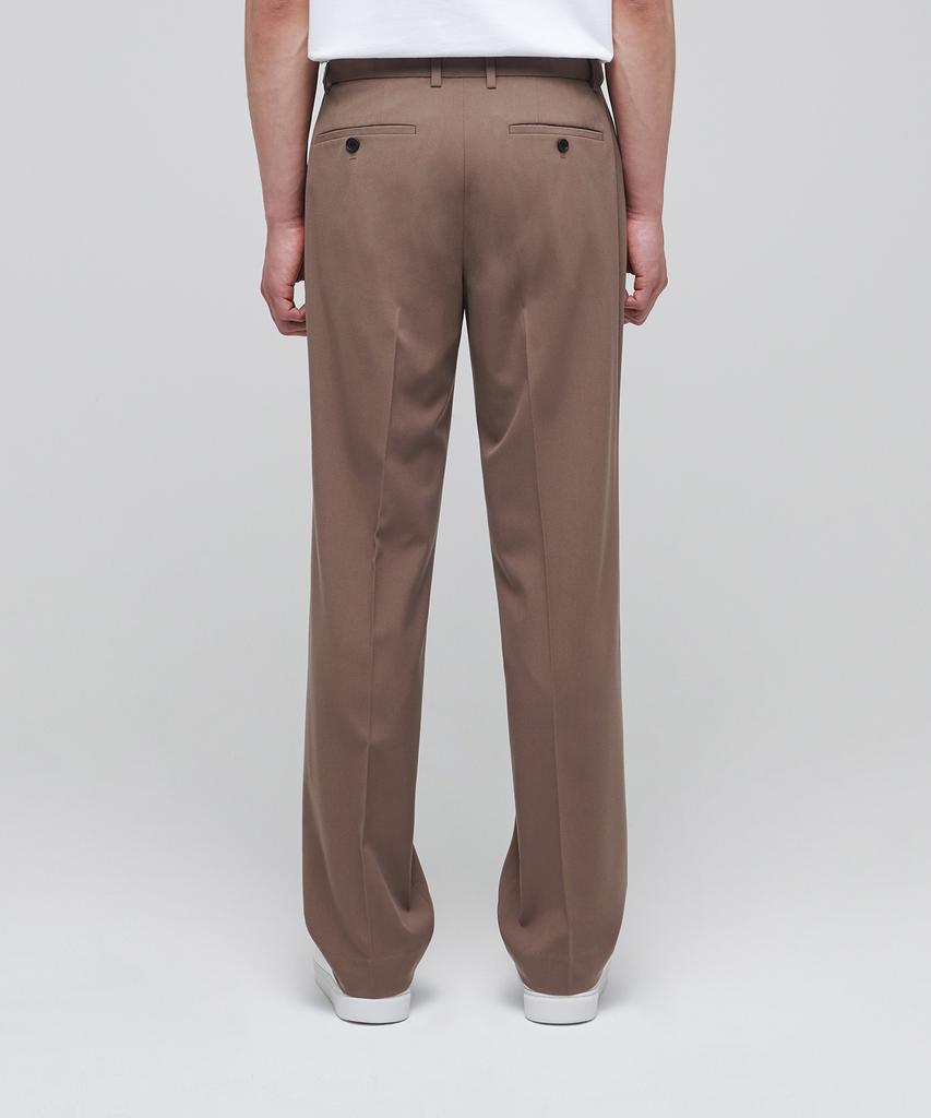 Musinsa Standard Lightweight Semi-Wide Hidden Banding Slacks [Light Brown]