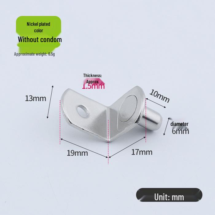 

Shelf Support Bracket: Minimalist Cabinet & Partition Bracket, Wooden Board Support, Shelf Pin, 7-Shaped Corner Bracket with Pin Support
