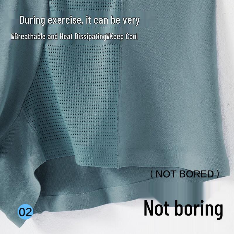 FENTENGCARE Men's Modal Ice Silk Antibacterial Seamless Boxer Briefs