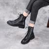 Martin Boots Women's British Style Spring and Autumn Single Boots 2026 New Side Zipper Flat Bottom Internet Celebrity Versatile Leather Boots