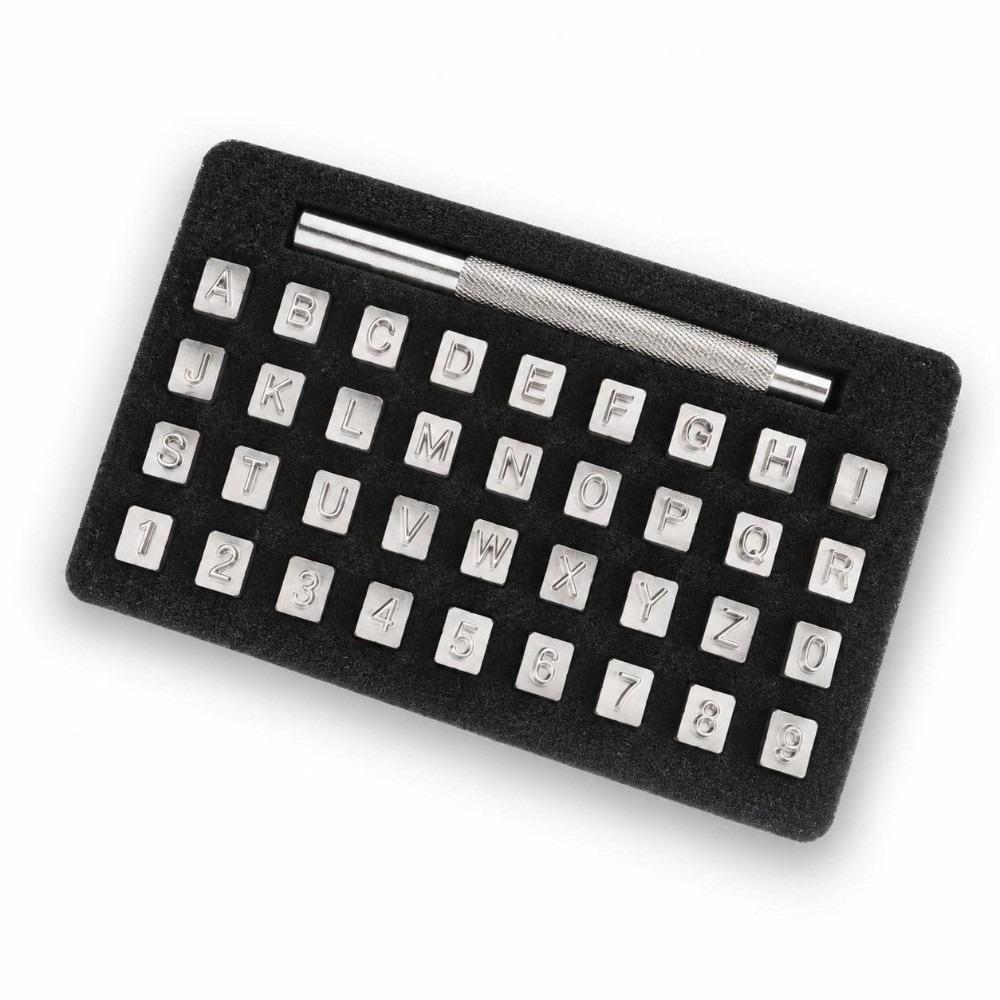 37pcs Hand Tools Set Number Punch Set Punch Tool DIY Leather Stamping Kit  DIY Projects