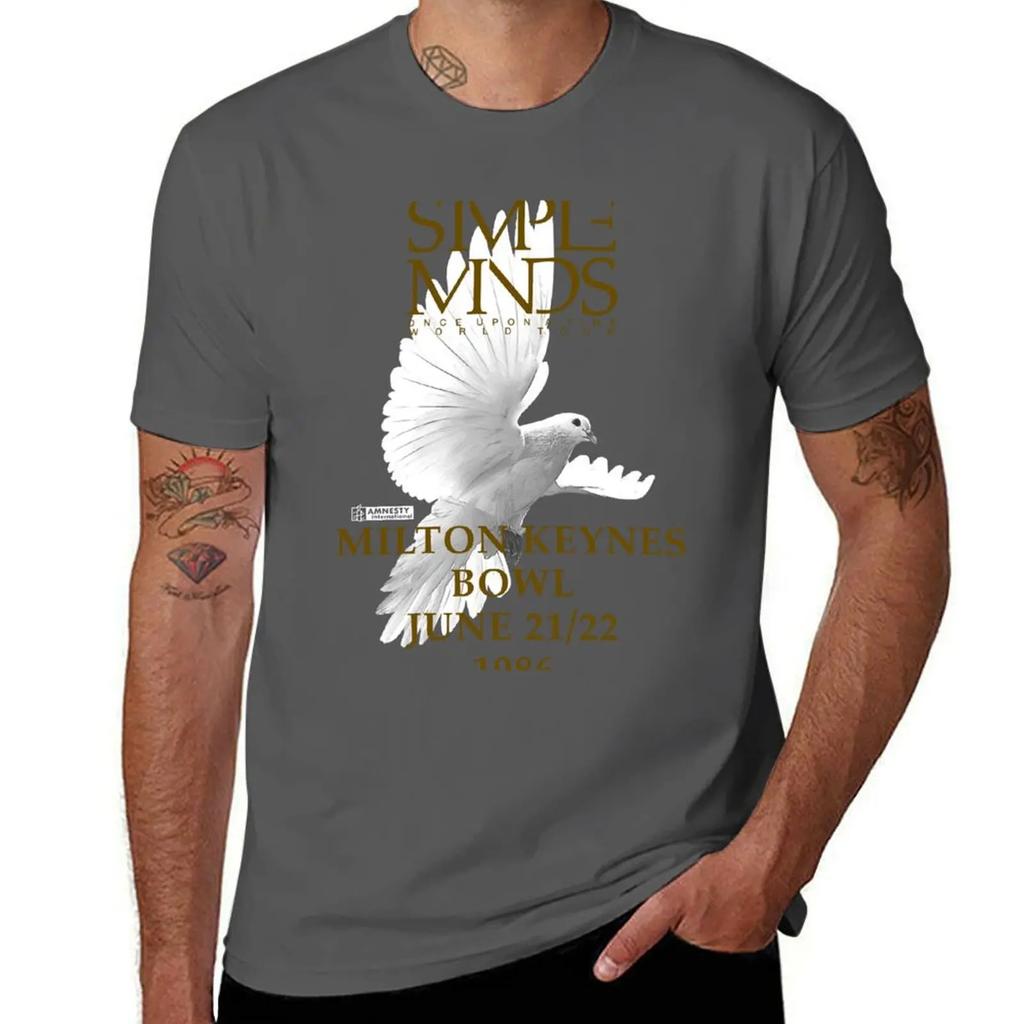 Simple Minds - Once Upon a Time - Milton Keynes T-Shirt Design-Shirts Jungen Weiße Outfits für Männer