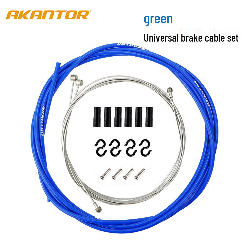 AKANTOR Bicycle Brake & Gear Shift Cable Set for Mountain, Road, or Folding Bikes