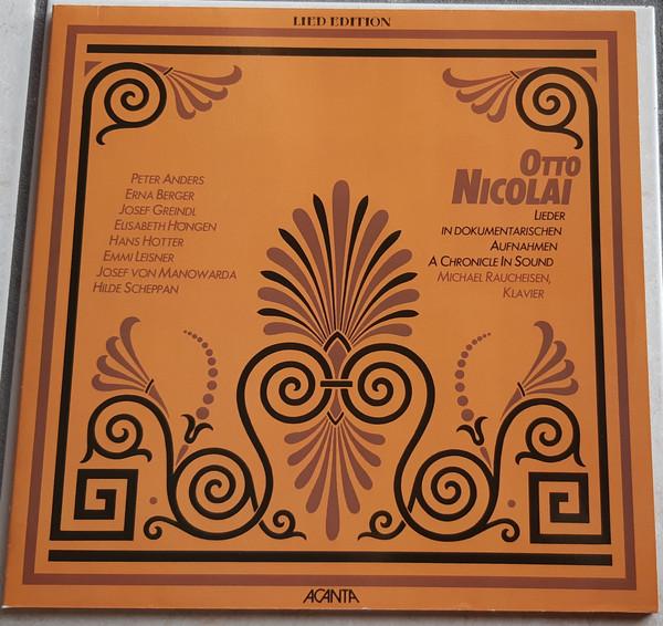 

LP Record OTTO NICOLAI - Lieder In Dokumentarischen Aufnahme 4023542 Acanta 1985 Germany Classical Used
