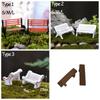 1 Paar Harz Sukkulenten Bonsai Feengarten Dekor Parkbank Figuren Hocker Mikrolandschaften Miniatur Bank
