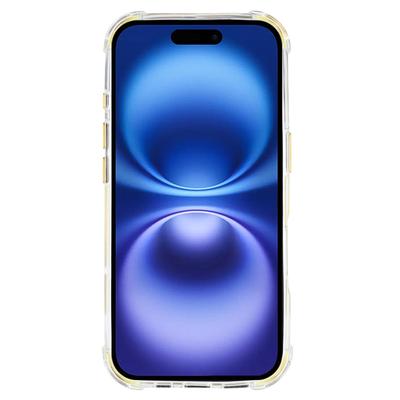 For iPhone 16 Magnetic Clear Case Shockproof Hybrid Phone Shell with Camera Lens Frame Kickstand