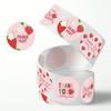 500Pcs Round Thank You Sticker Strawberry Thank You Label Seal Sticker for Seal Envelope Wedding Valentines Packaging