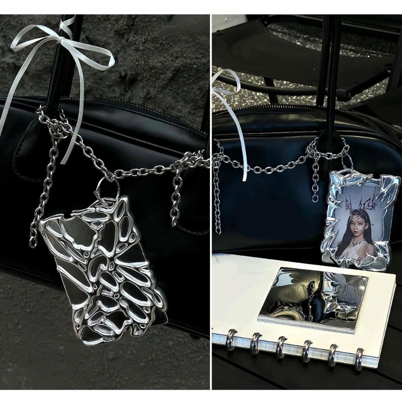 Original Electroplate Plasitic Frame Photo Binder Creative Idol Photo Card Holders for 3 Inch Card