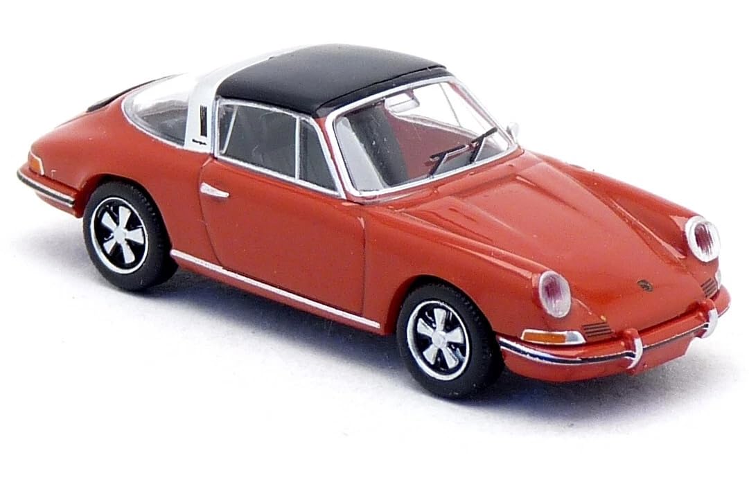

Brekina Scale HO Scale Porsche 911 Targa 1964 Red Diecast Model Car 1/87