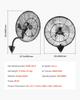 Wall Mount Fan, 505 Mm Wall Mounted Hanging Fan with Oscillating & Mist, Remote, IP44-rated, 3-Speed, 18h Timer, Temperature Control, Powerful for