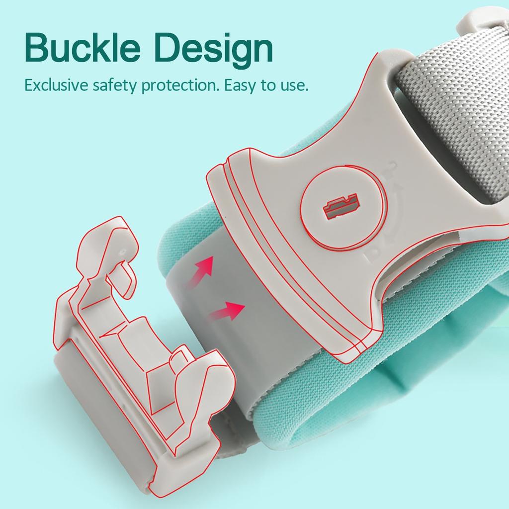 360 Rotation Safety Tether 2-Pack Baby Anti-Lost Safety Harness - 360°  Rotation Child Walking Belt With Wrist Straps Child Walking Safety Leash