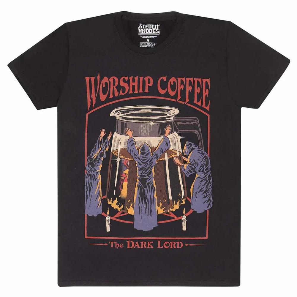 Steven Rhodes Worship Coffee The Dark Lord Tshirt S