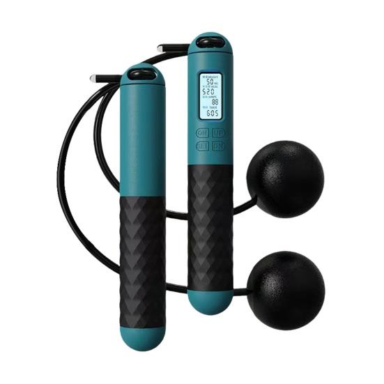 Hoppetau med kontratrådløst vektet hoppetau med ball Justerbar lengde Fitness Smart hoppetau treningsutstyr