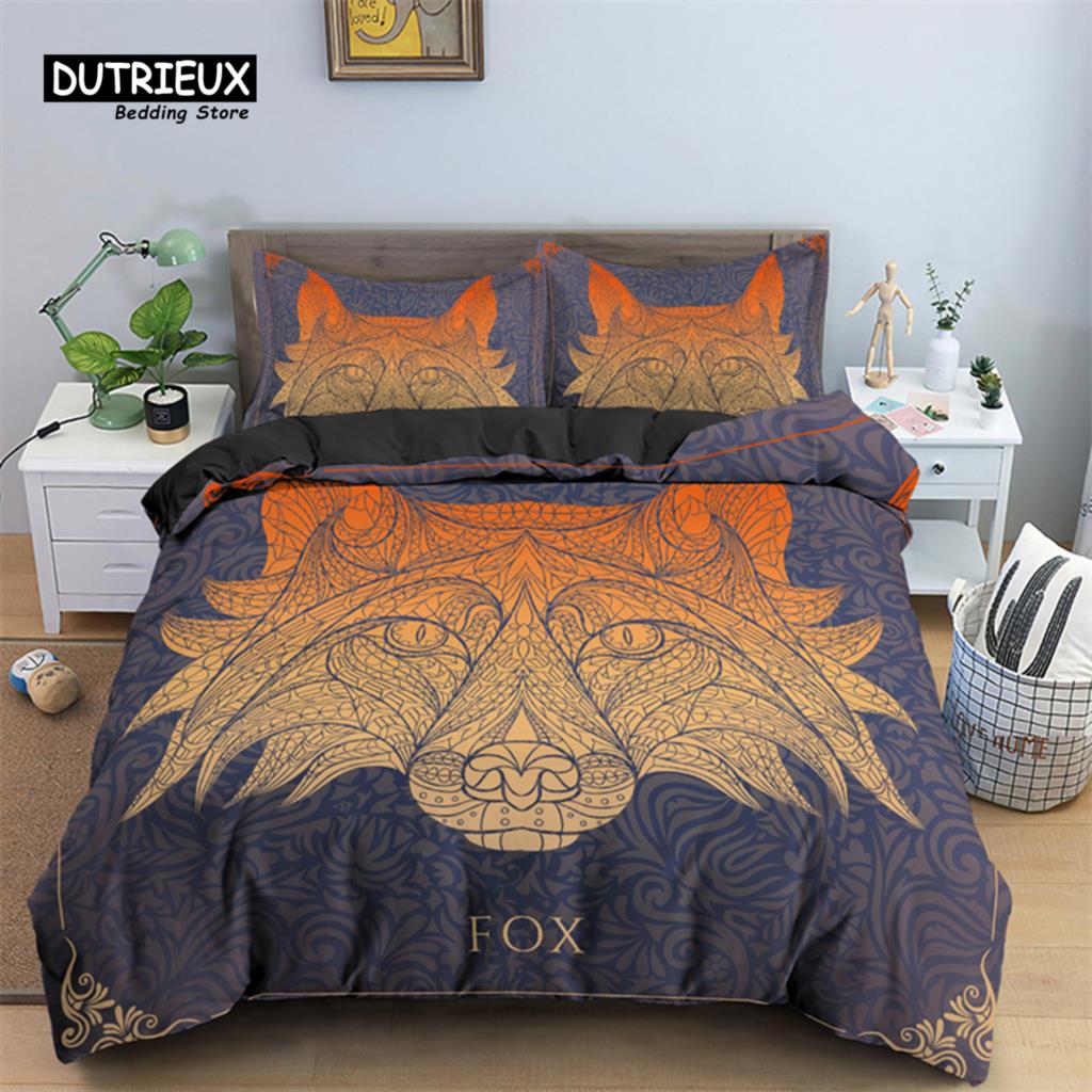 Animal Theme Duvet Cover  3D Shooter Print Bedding Set King Full For Kids Adult Microfiber Horse Comforter Cover With Pillowcase