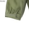 ZANZEA Women CasuaL V-Neck Summer 3/4 Sleeve Dress