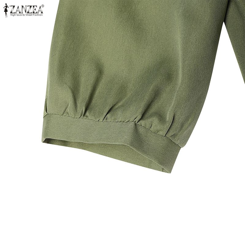 ZANZEA Women CasuaL V-Neck Summer 3/4 Sleeve Dress