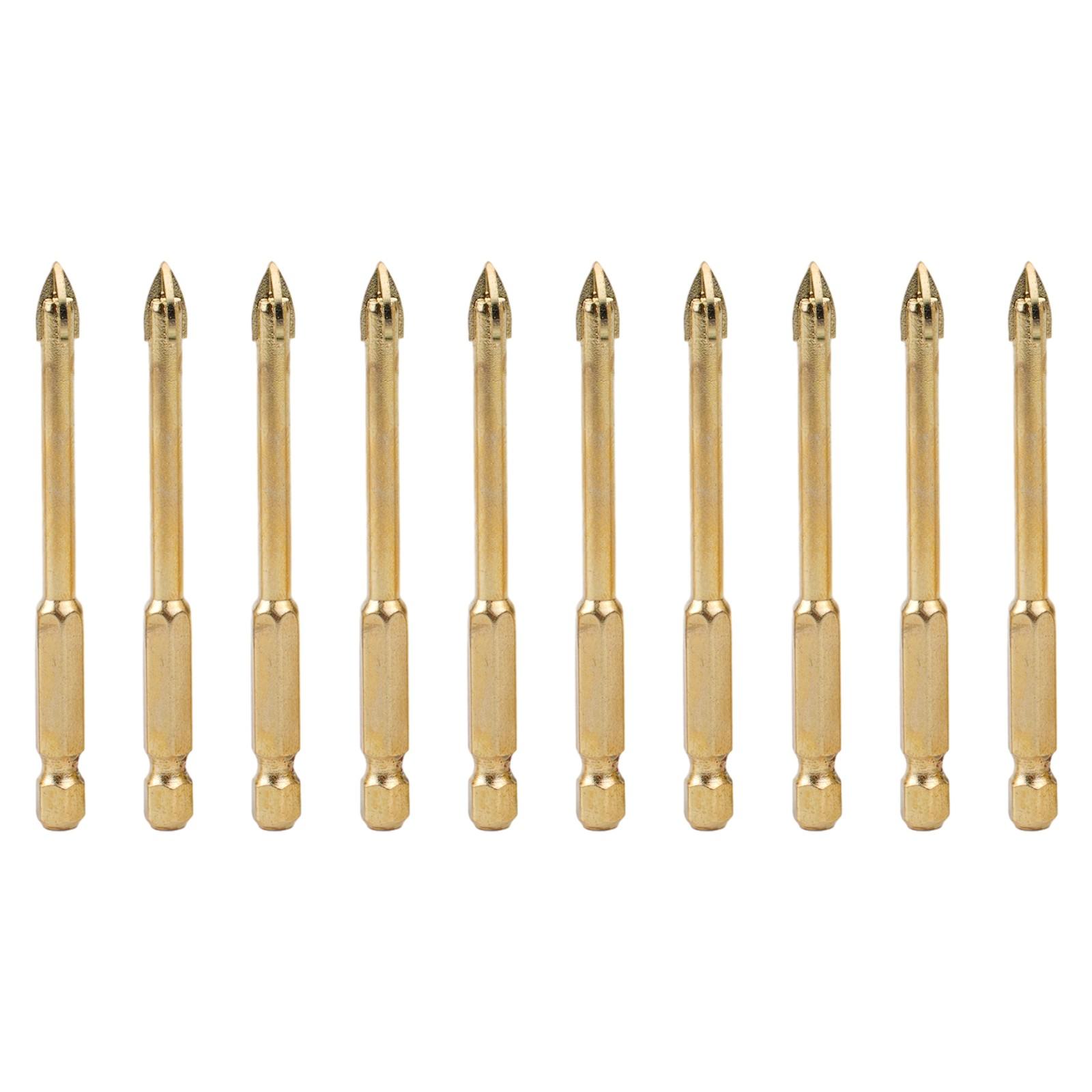 

10x 6 мм сверл с шестигранным хвостовиком для керамической плитки, мрамора, стекла 10pcs