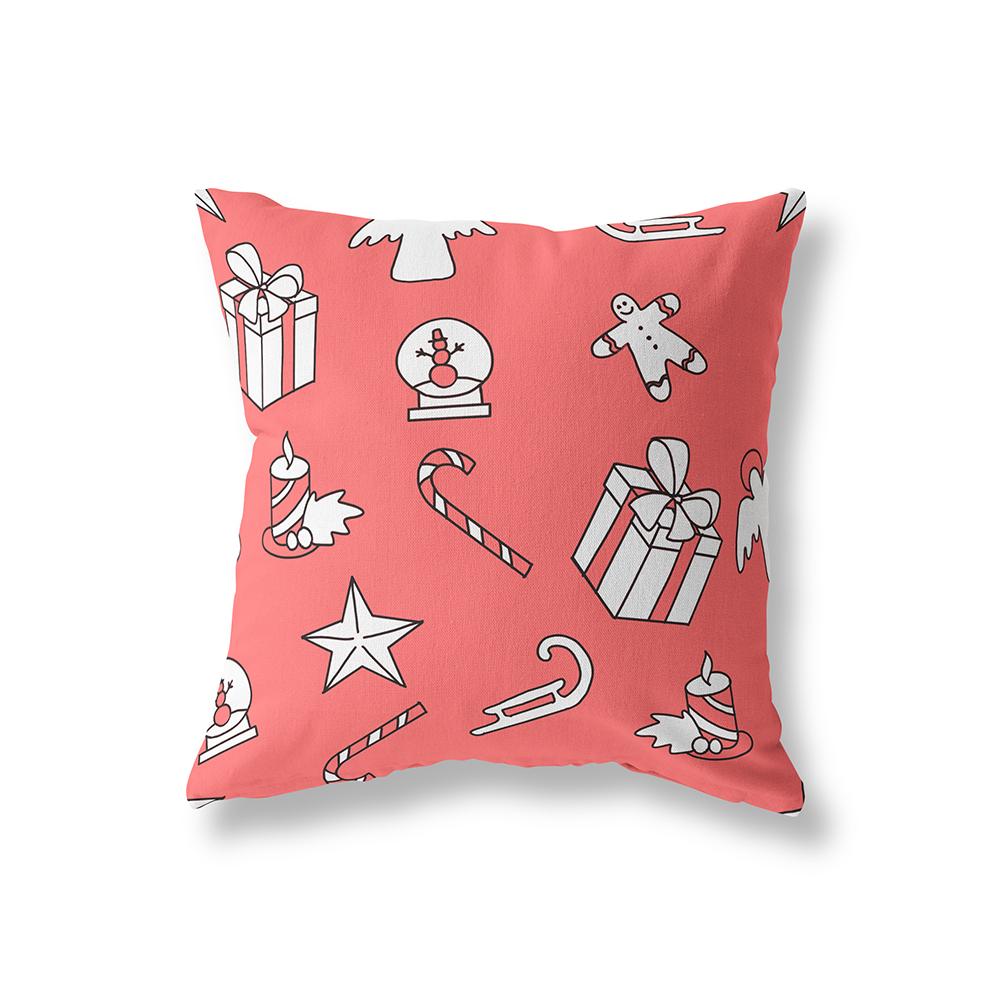 Red Christmas Decoration Pillowcase Bedroom Living Room Sofa Car Decoration Pillowcase Home Decor Printed Cushion Cover
