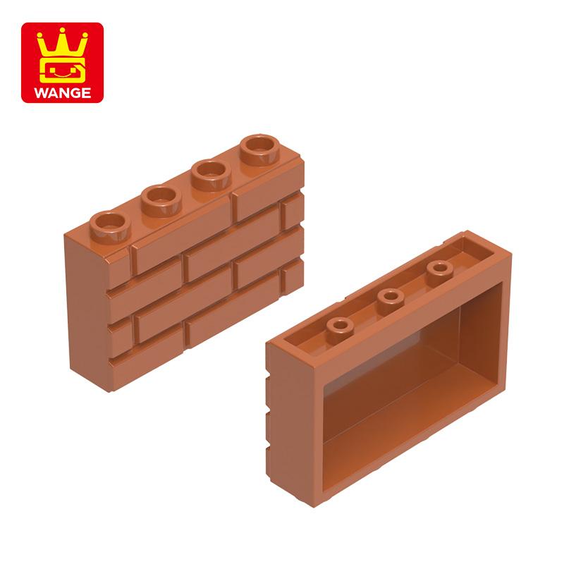 52Pcs/Lot 4215W 60581W 2x4 Thick Wall Construction Bricks MOC House Contruction Works With featuring Blocks Kids Playthings Gift Idea