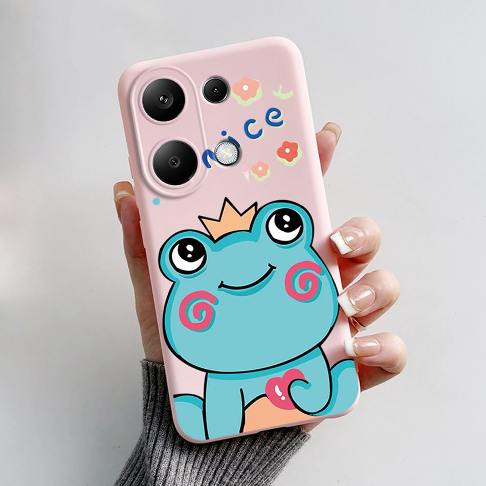 For Poco M6 Pro 4G Case Silicon Cover Soft Bumper for Xiaomi Poco M6 Pro M6Pro 4G Global Phone Cases M 6 Pro Cartoon TPU Shells