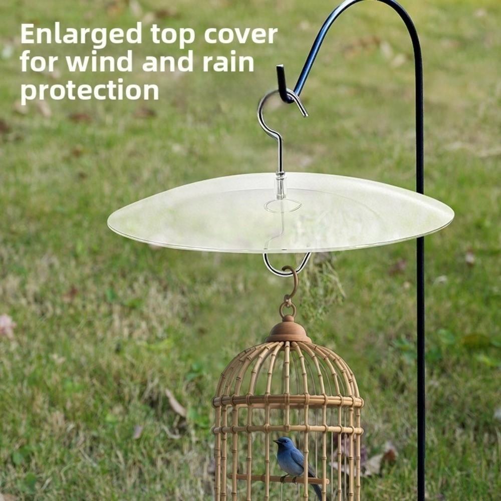 UV Protection Umbrella Bird Feeder Clear Dome Hanging Bird Feeder Baffle  Balcony Garden