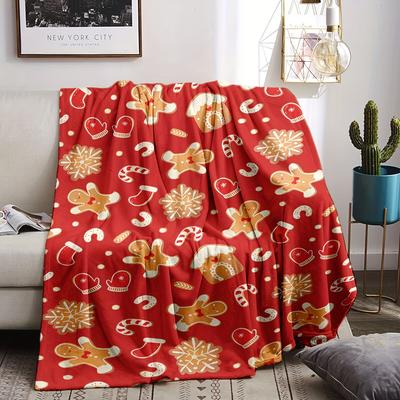 [Cozy Christmas Blanket] Cozy Christmas 1pc Flannel Throw Blanket | Lightweight All-Season Soft Warmth for Sofa, Bed, Travel