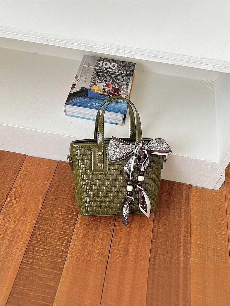 Women's Woven Texture Bucket Bag - 2026 Single Shoulder Cross-Body Handbag with Trendy Design