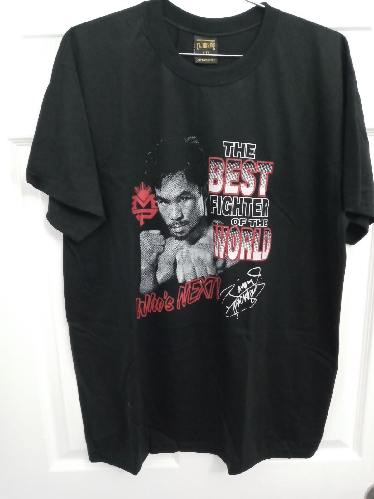 Manny Pacquiao Best Fighter In The World Boxing Champ Black T Shirt Large Boxer Unisex T-Shirt M